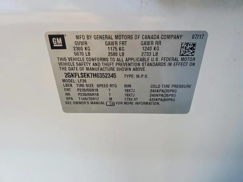 2017 GMC TERRAIN SLE  