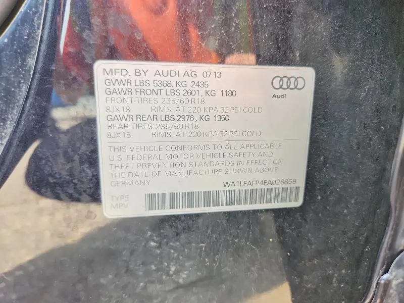 2014 AUDI Q5 PREMIUM PLUS  
