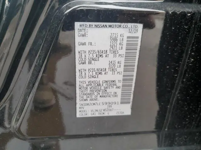 2020 NISSAN PATHFINDER SL  