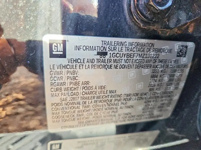 2021 CHEVROLET SILVERADO K1500 CUSTOM  