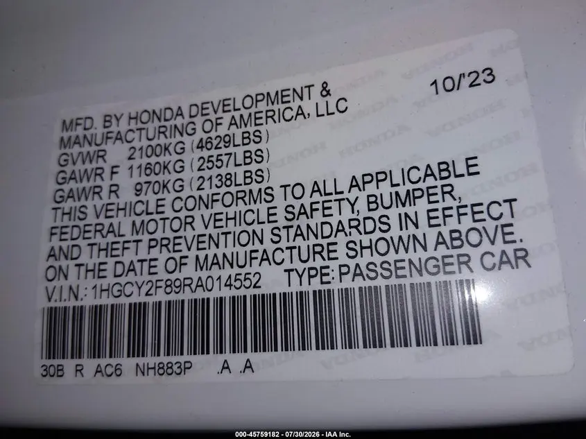 2024 HONDA ACCORD HYBRID TOURING