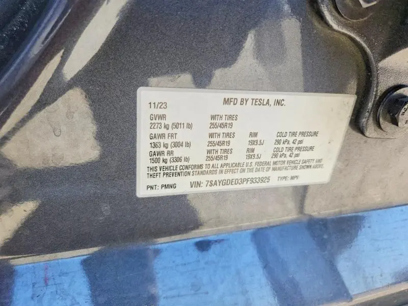 2023 TESLA MODEL Y   
