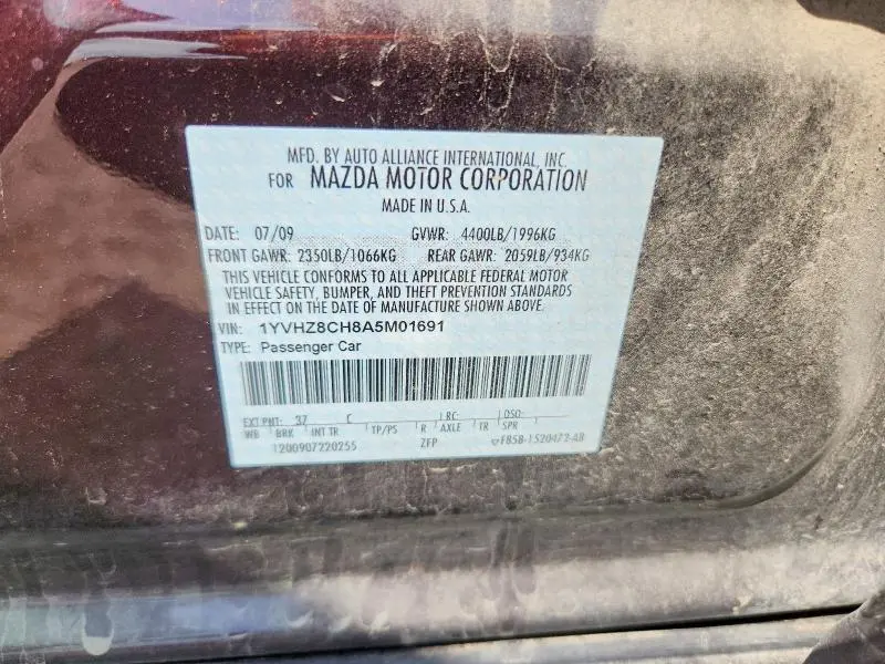 2010 MAZDA 6 I  