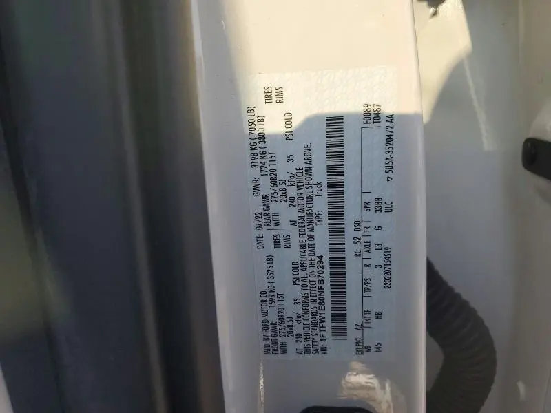 2022 FORD F150 SUPERCREW  