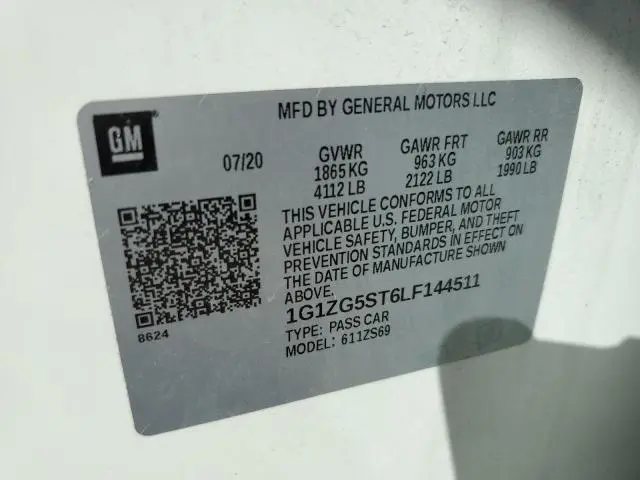 2020 CHEVROLET MALIBU RS  