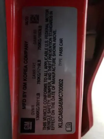 2021 CHEVROLET SPARK LS  