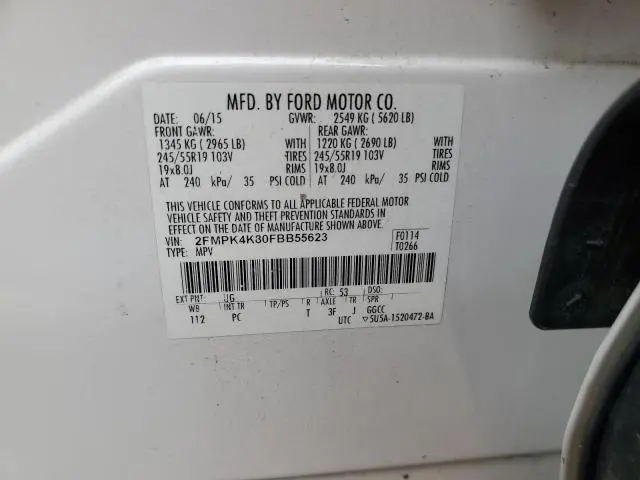 2015 FORD EDGE TITANIUM  