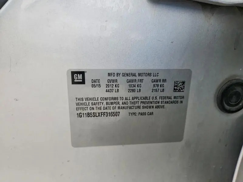 2015 CHEVROLET MALIBU LS  