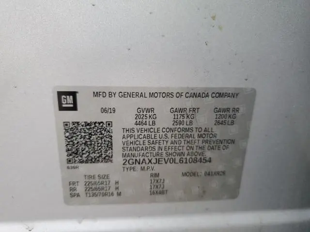 2020 CHEVROLET EQUINOX LT  