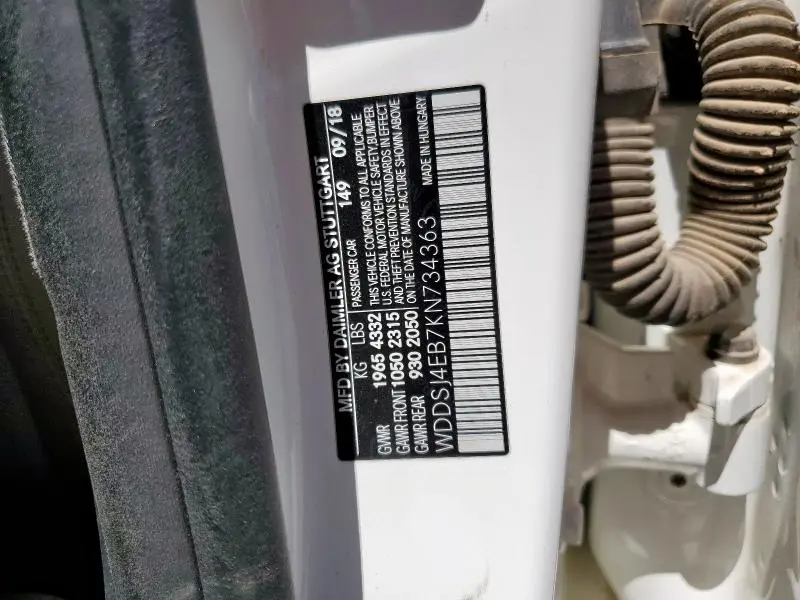 2019 MERCEDES-BENZ CLA 250  