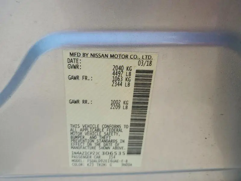 2018 NISSAN LEAF SV  
