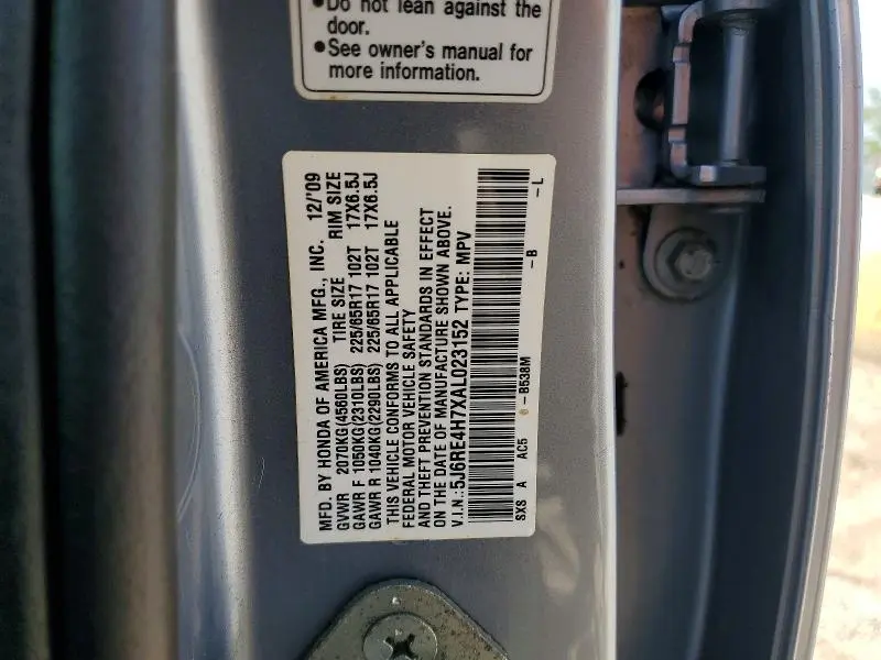 2010 HONDA CR-V EXL  