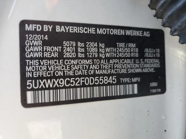 2015 BMW X3 XDRIVE28I  