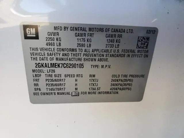 2012 GMC TERRAIN SLE  