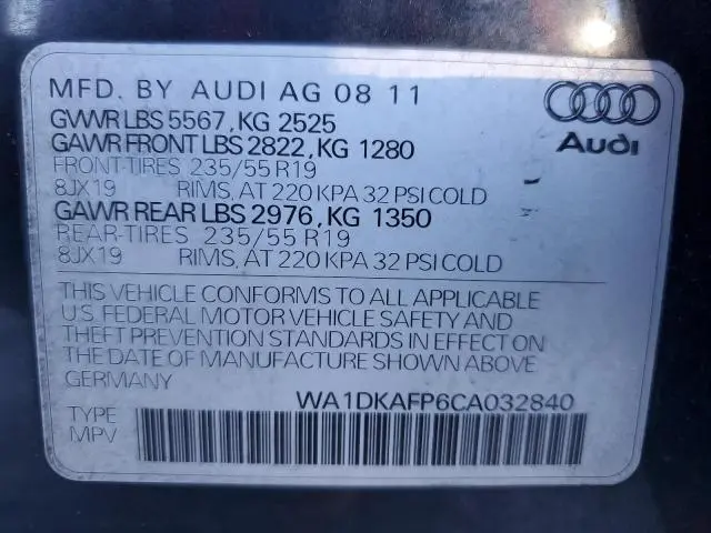 2012 AUDI Q5 PREMIUM PLUS