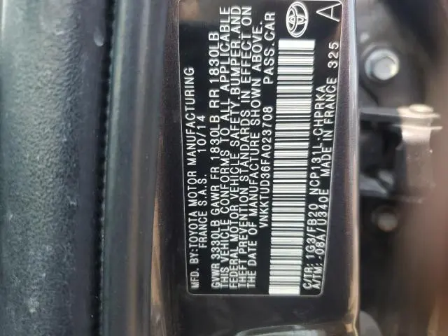 2015 TOYOTA YARIS   