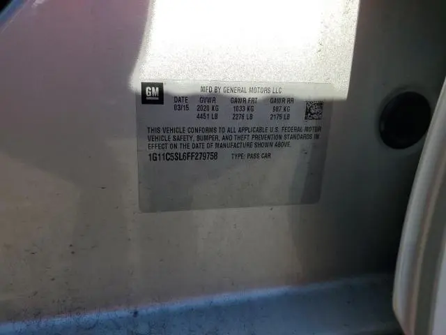 2015 CHEVROLET MALIBU 1LT  