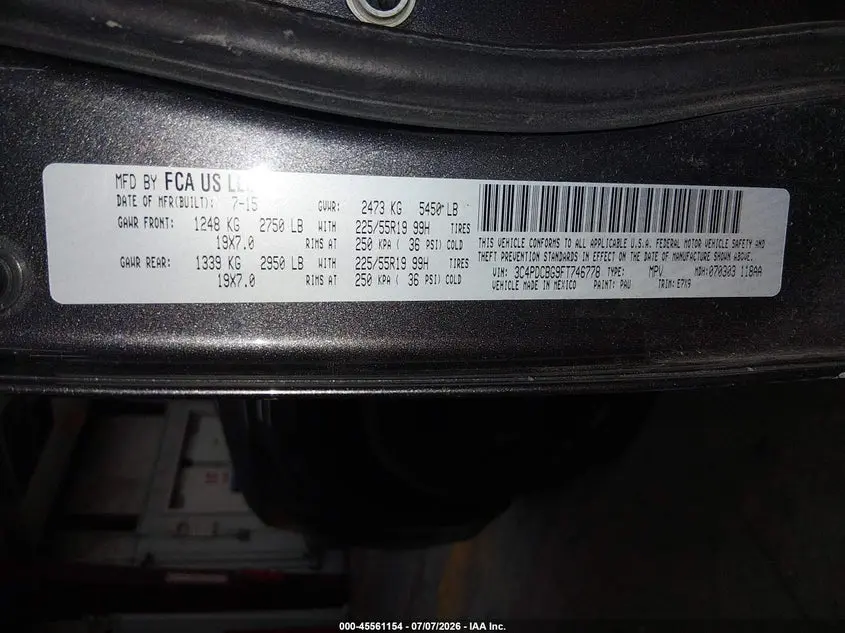 2015 DODGE JOURNEY SXT