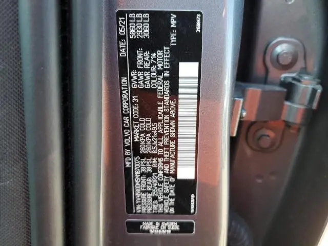 2021 VOLVO XC60 T8 RECHARGE R-DESIGN  