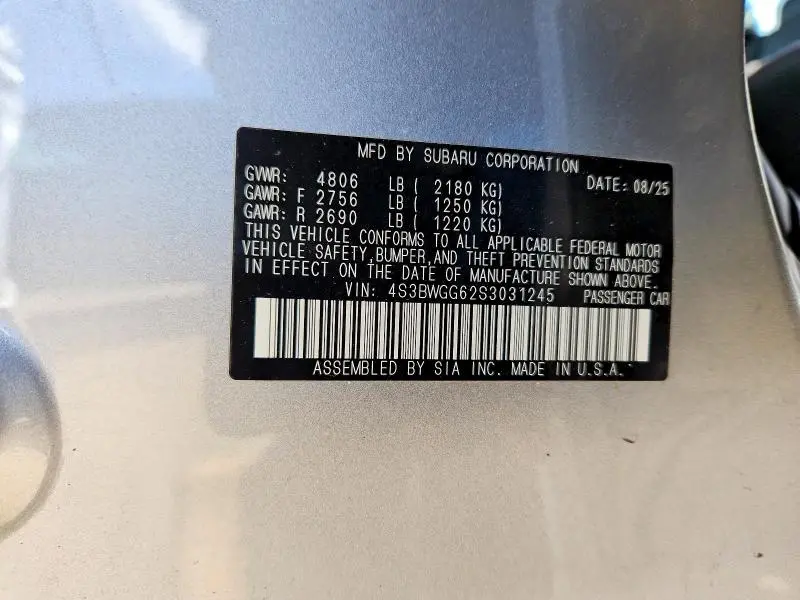 2025 SUBARU LEGACY SPORT  