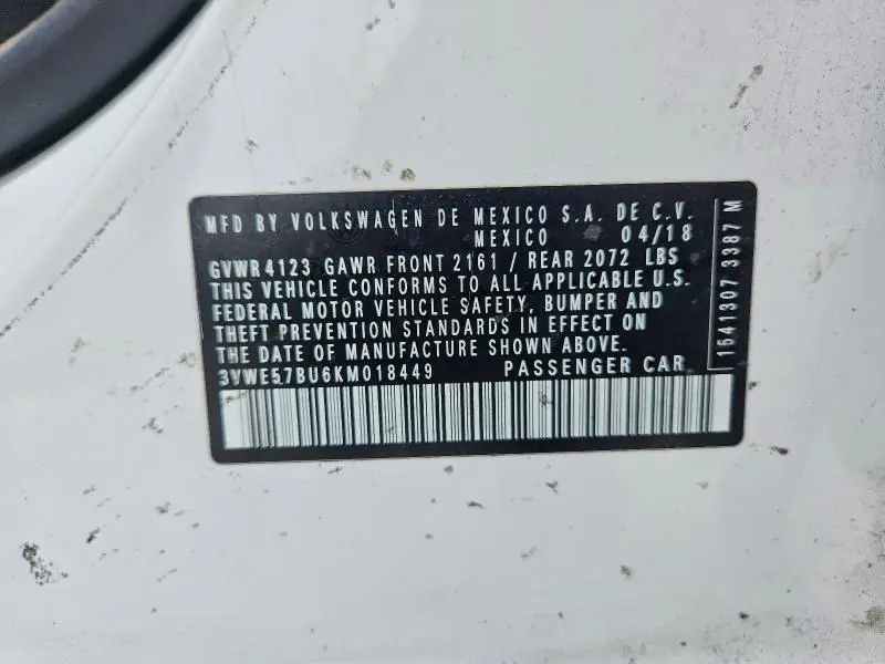 2019 VOLKSWAGEN JETTA SEL  
