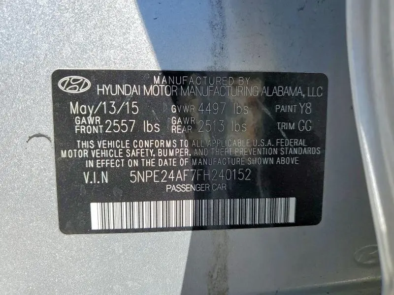 2015 HYUNDAI SONATA SE  