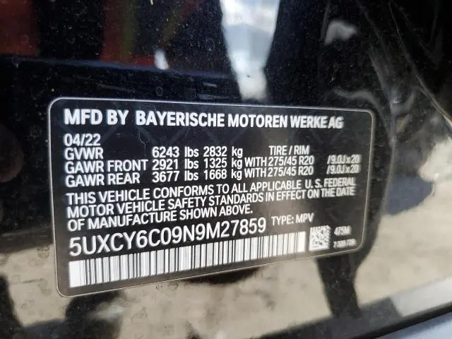 2022 BMW X6 XDRIVE40I  