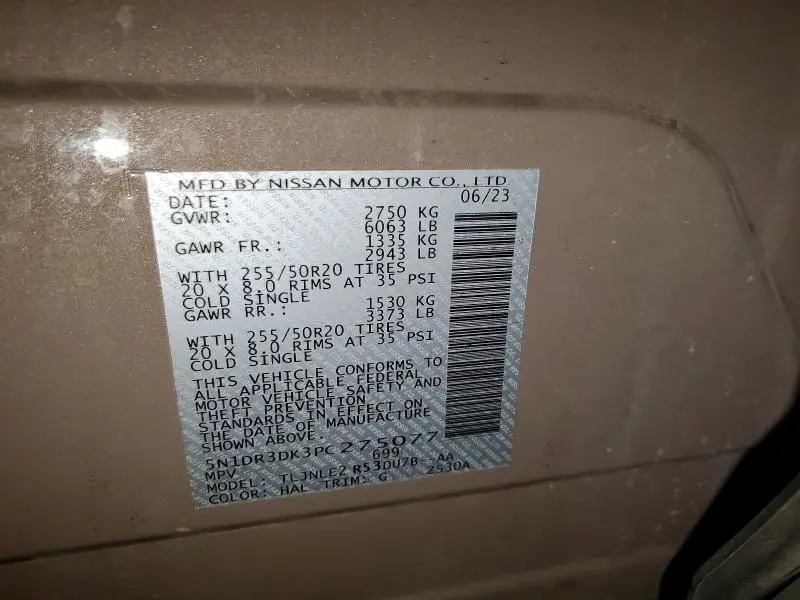 2023 NISSAN PATHFINDER PLATINUM  