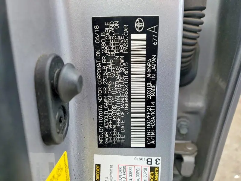 2019 TOYOTA C-HR XLE  