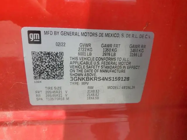 2022 CHEVROLET BLAZER RS  