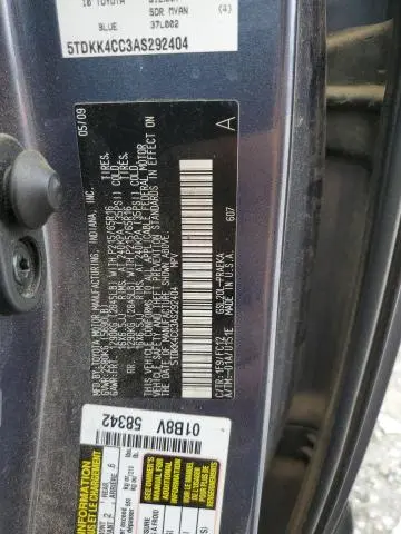 2010 TOYOTA SIENNA CE  