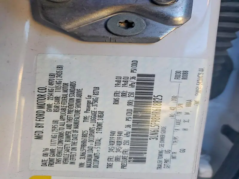 2017 LINCOLN MKZ RESERVE  