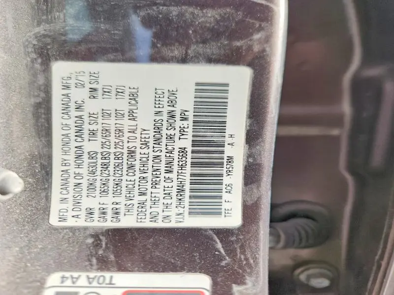 2015 HONDA CR-V EXL  