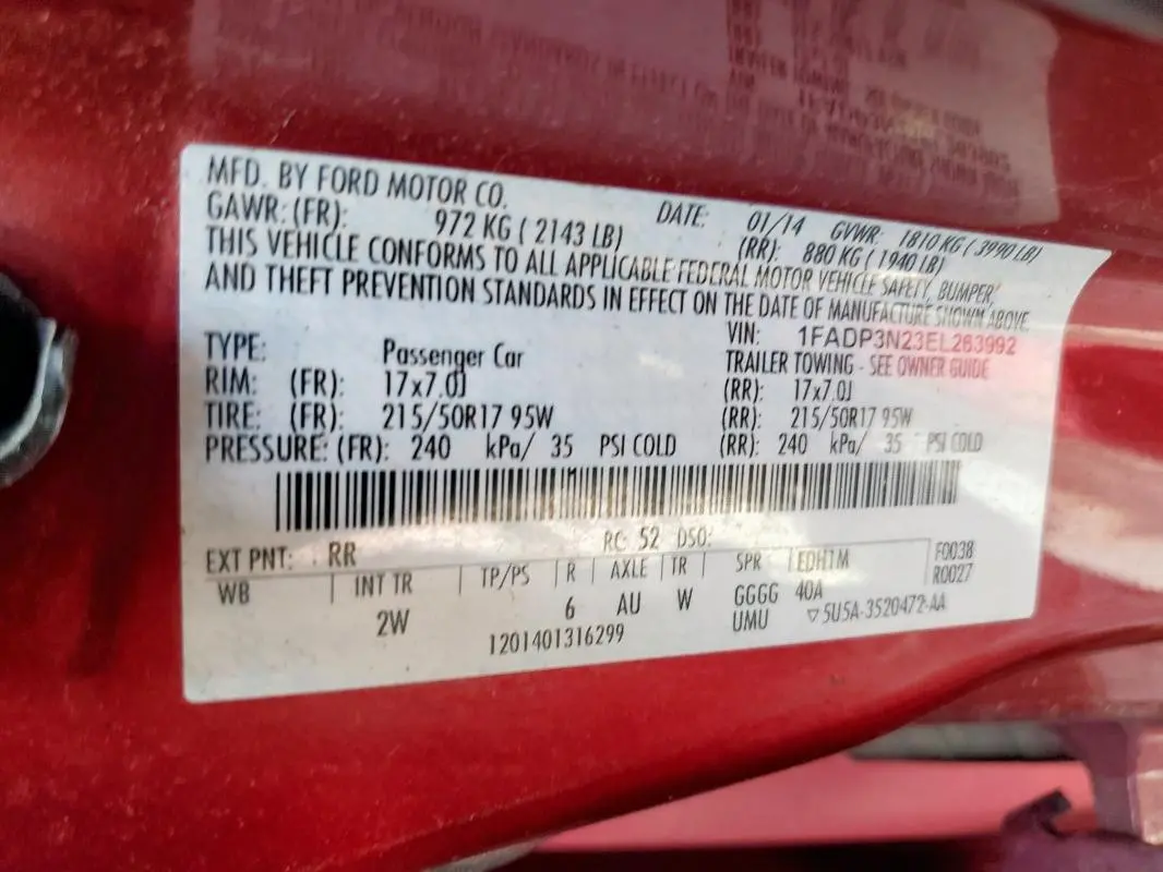 2014 FORD FOCUS TITANIUM  