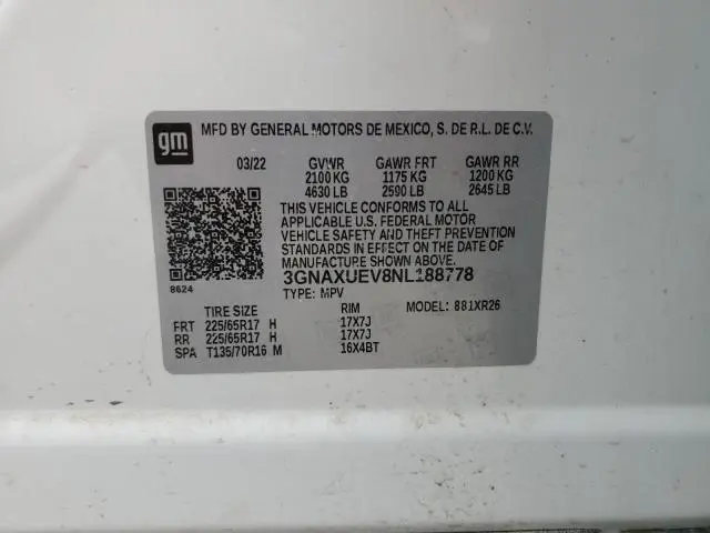 2022 CHEVROLET EQUINOX LT