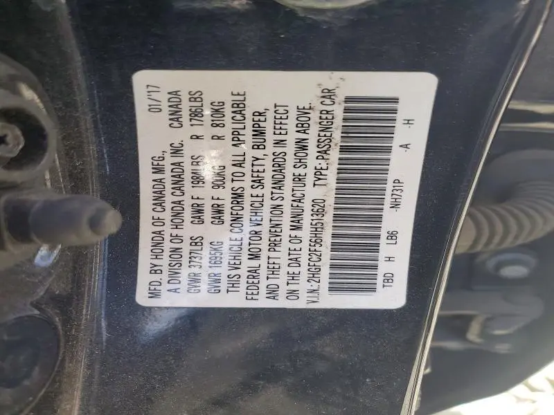 2017 HONDA CIVIC LX  