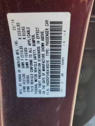 2014 HONDA ACCORD SPORT  