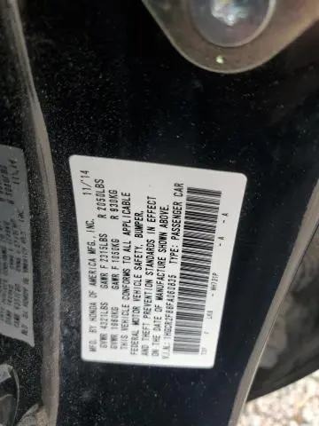 2015 HONDA ACCORD EXL  