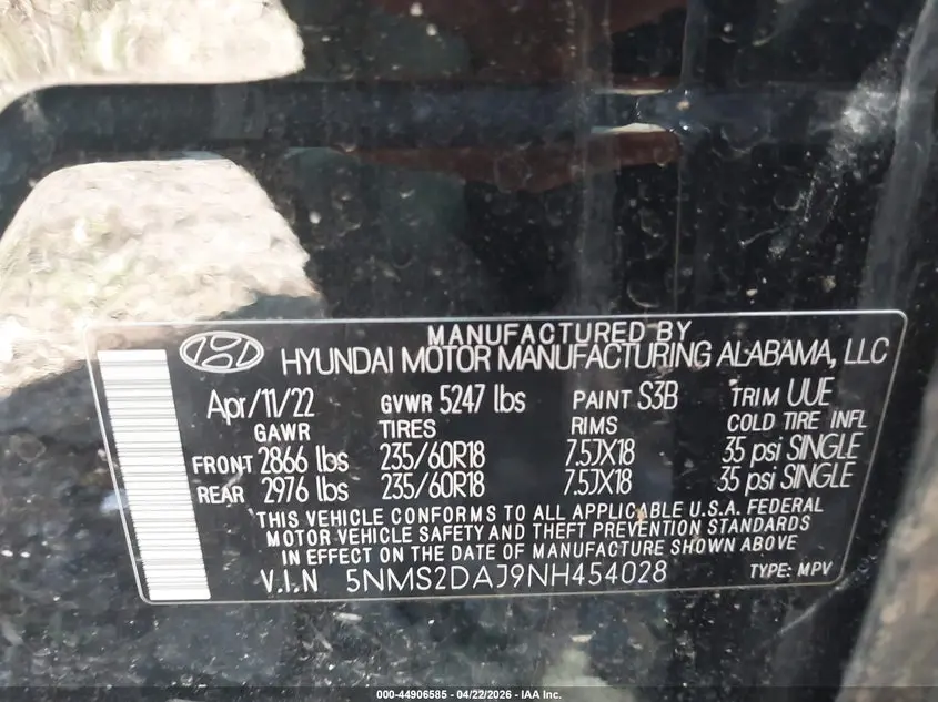 2022 HYUNDAI SANTA FE SEL