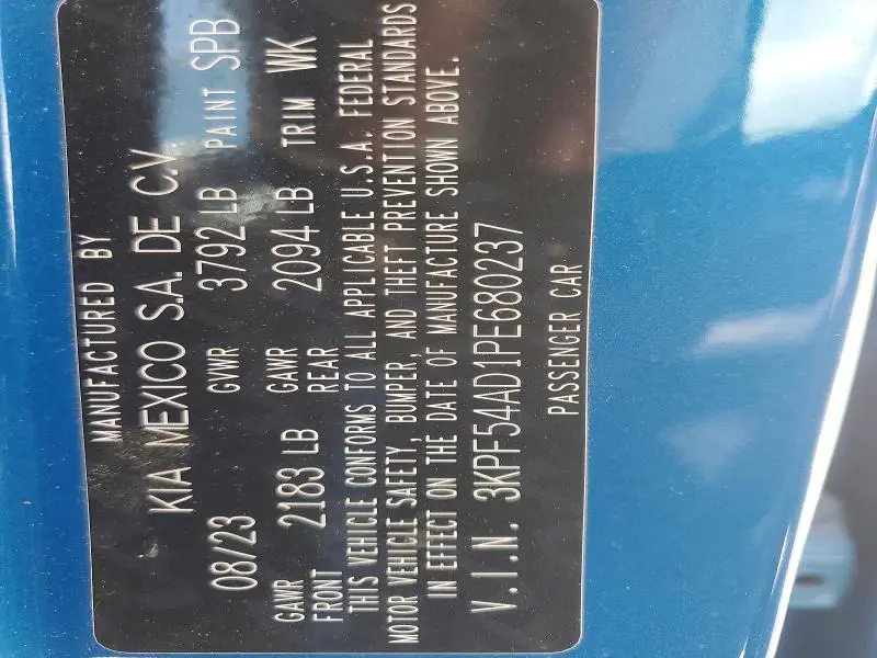 2023 KIA FORTE GT LINE  