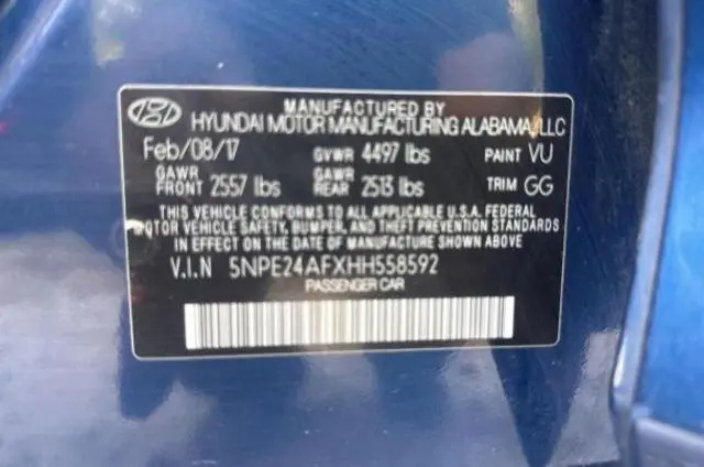 2017 HYUNDAI SONATA SE