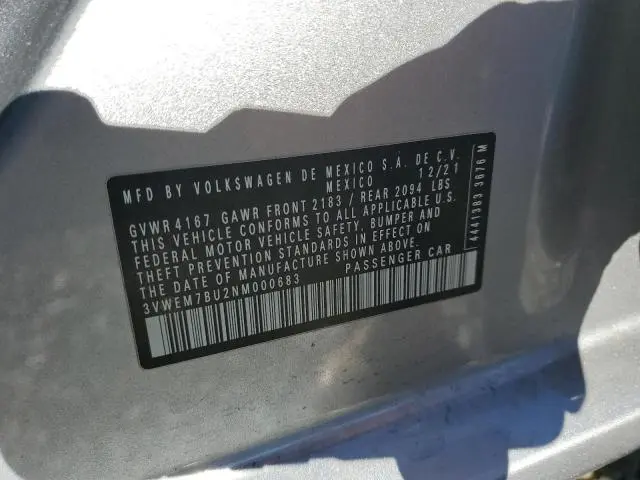 2022 VOLKSWAGEN JETTA SE  