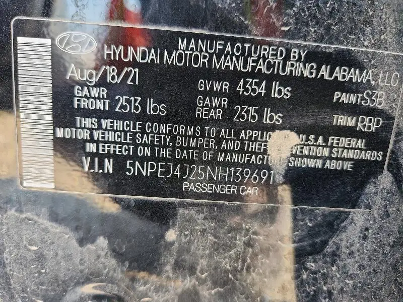 2022 HYUNDAI SONATA SEL PLUS  