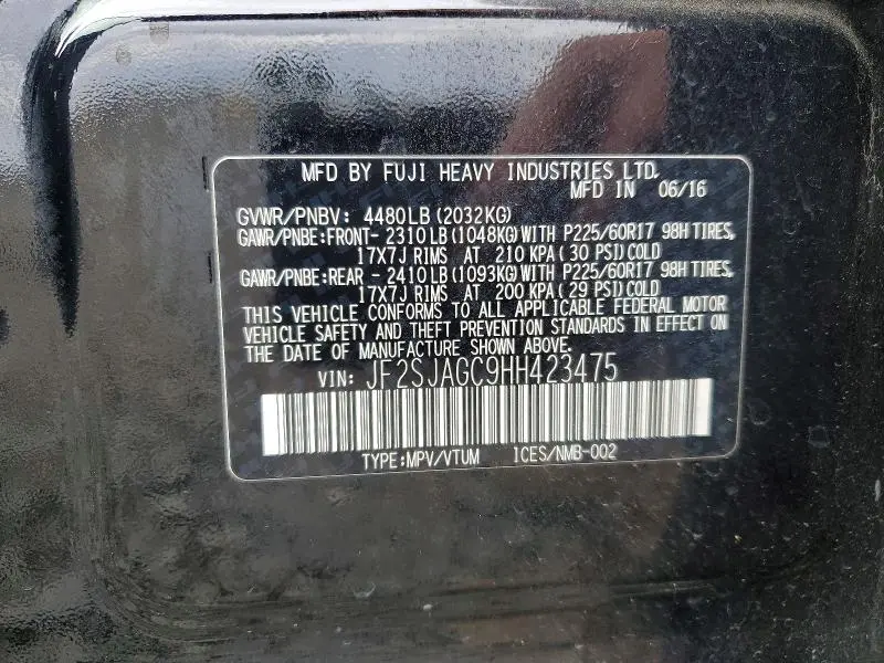2017 SUBARU FORESTER 2.5I PREMIUM  