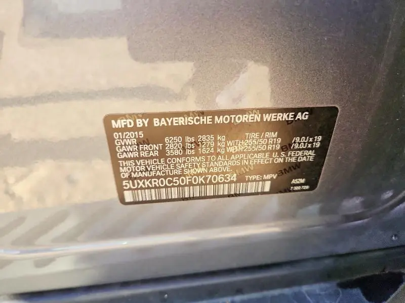 2015 BMW X5 XDRIVE35I  