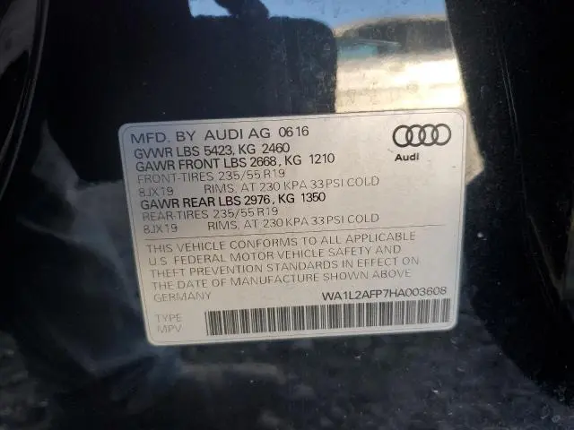 2017 AUDI Q5 PREMIUM PLUS  