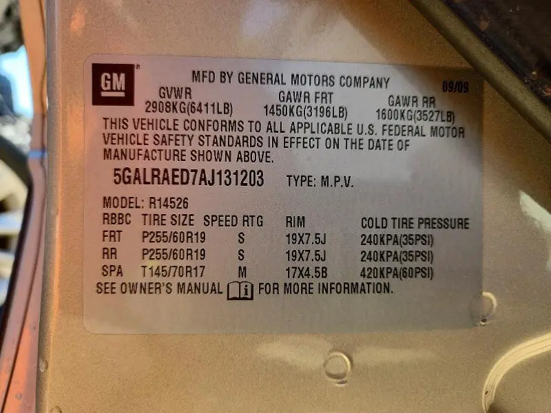 2010 BUICK ENCLAVE CX  