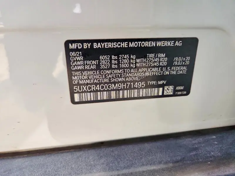 2021 BMW X5 SDRIVE 40I  