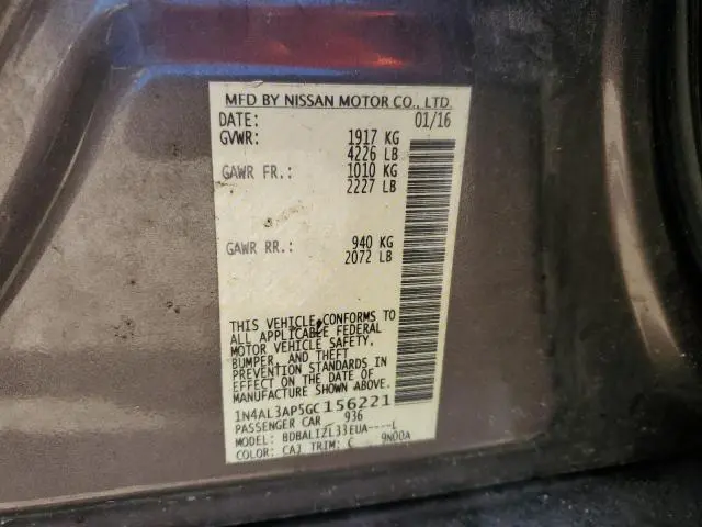 2016 NISSAN ALTIMA 2.5  