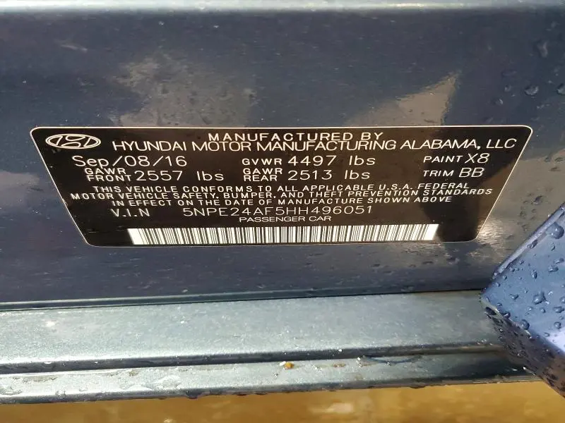 2017 HYUNDAI SONATA SE  